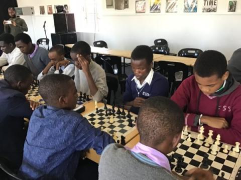 Young people play the physical game before the pandemic